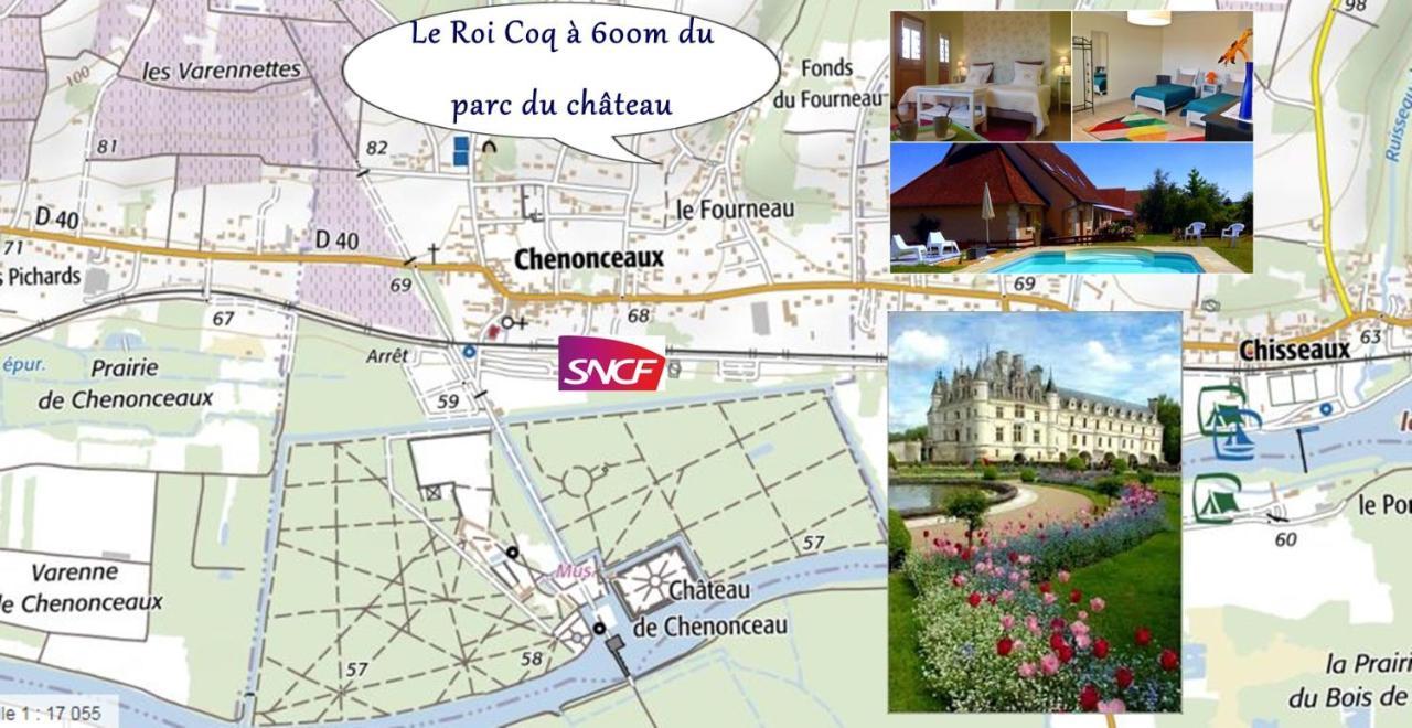 Bed and Breakfast Le Roi Coq Шенонсо Экстерьер фото